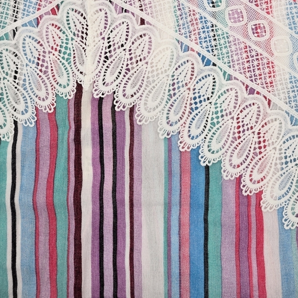 Colorful Striped Southern Stitch Speghetti Strap Top Size XL (NWT) - Picture 2 of 8